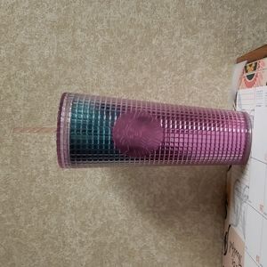 STARBUCKS SUMMER 2021 TUMBLER, VENTI, GRIDED, IRIDESCENT 💖💙